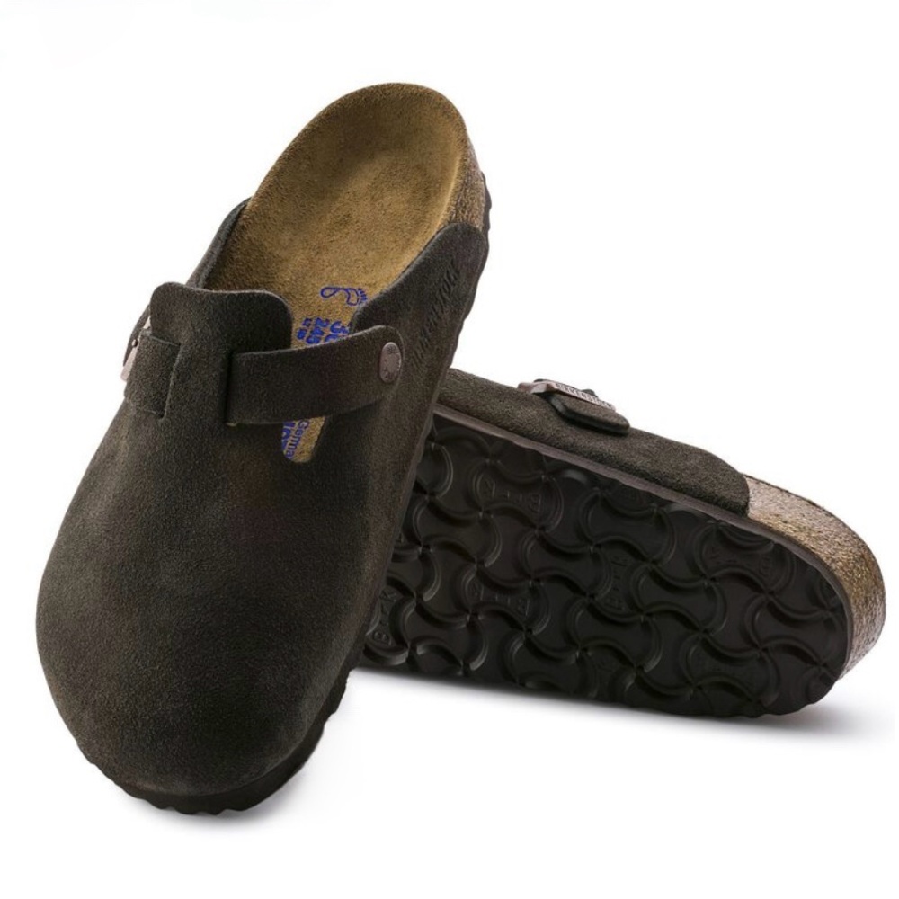 Birkenstock Boston Clogs - Soft Footbed Suede Leather in Mocha (Size: 11-11.5)